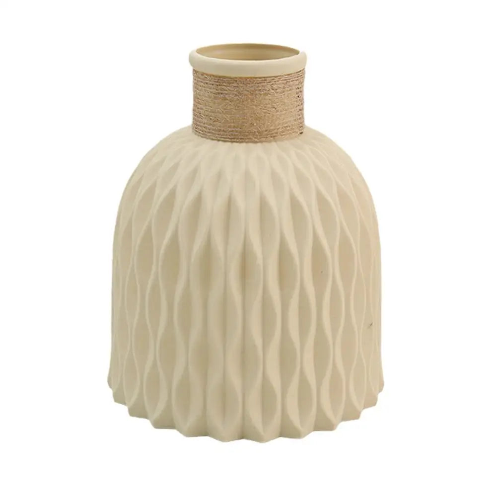 Water Ripple Vase with Rope Design