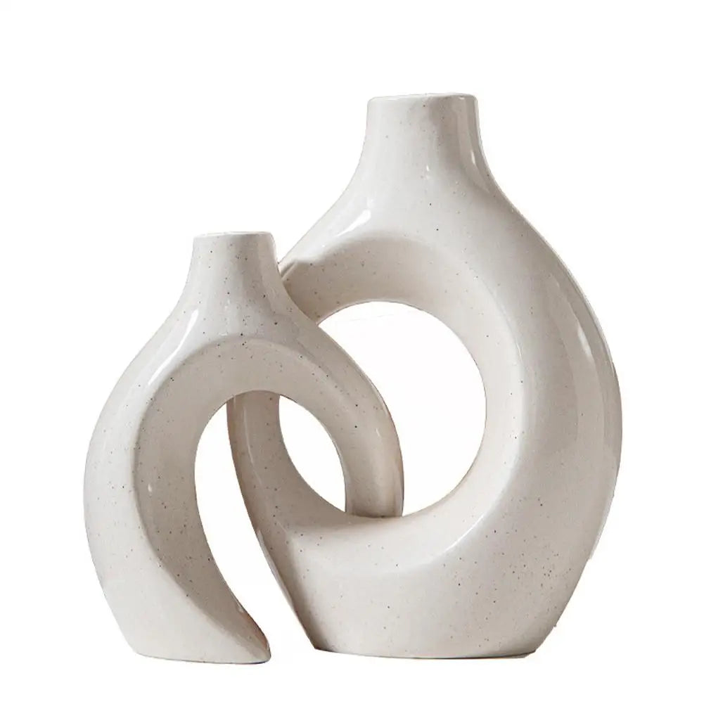 Snuggling Ceramic Vase & Candlestick