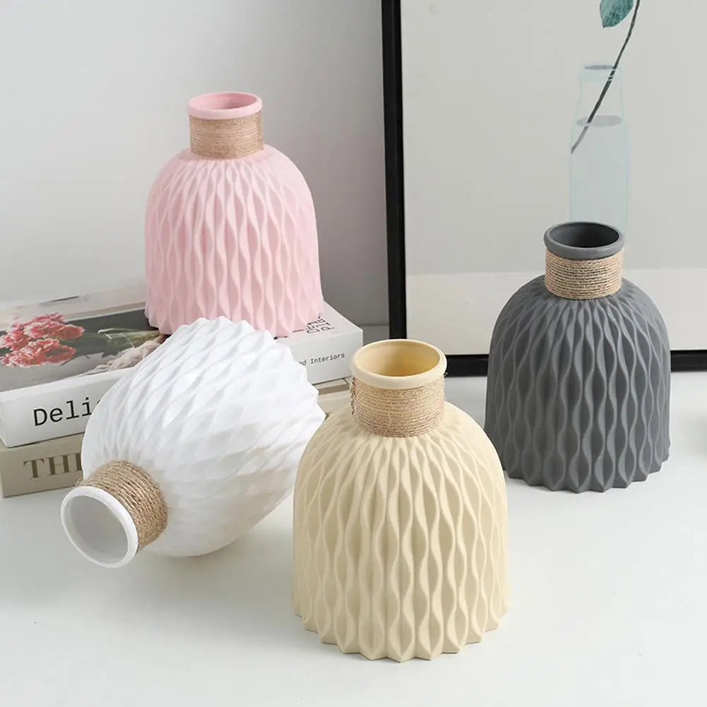 Water Ripple Vase with Rope Design